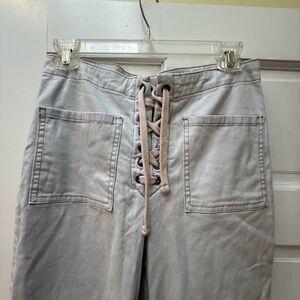 Urban Outfitters light blue Lace-Up Capris